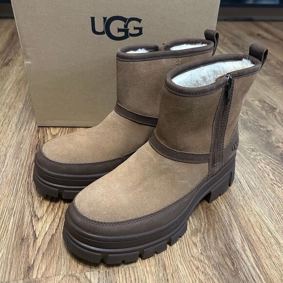 UGG Ashton chestnut suede wool ankle boots booties shoes women’s 8.5 new - Picture 6 of 6